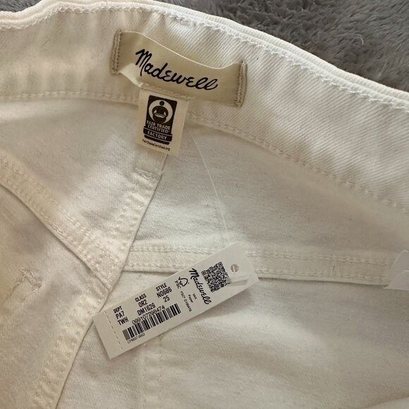NWT Madewell The Curvy Perfect Vintage Straight Leg Jeans 25 Cream Women's - Picture 4 of 9